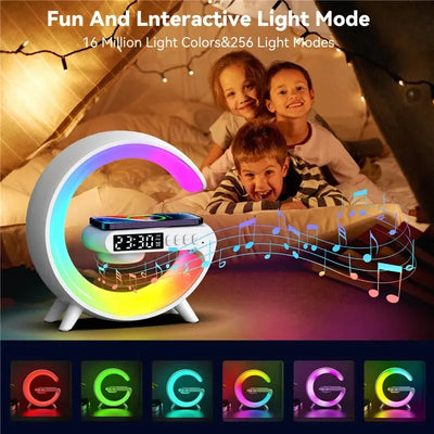 Wireless Charger Pad Stand Speaker TF Card RGB Night Light